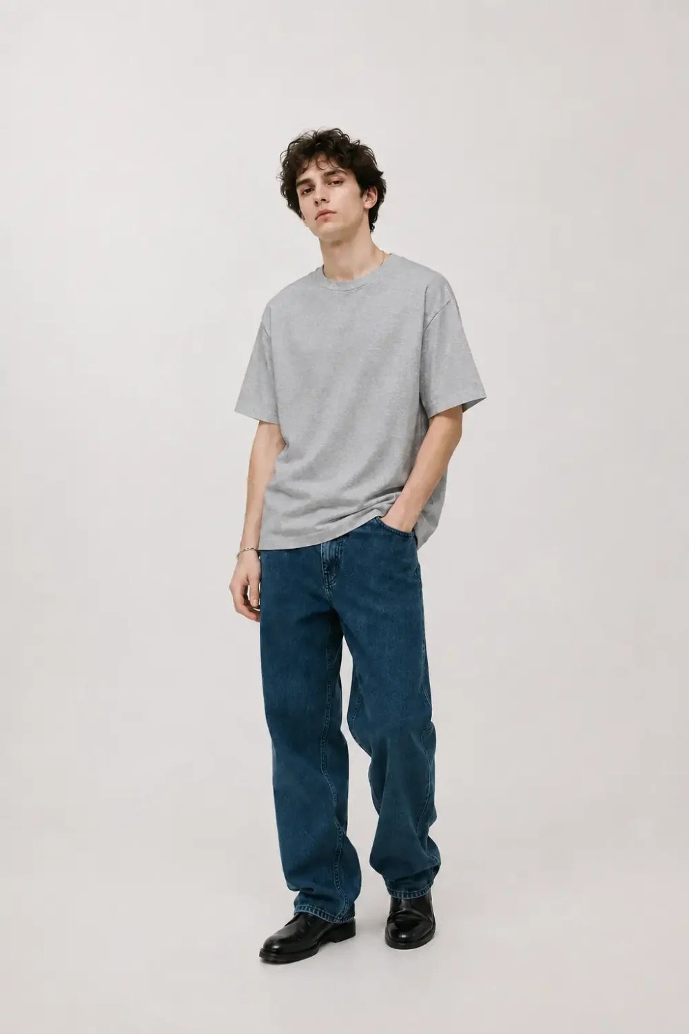 Heavyweight Box Crew1 heather gray