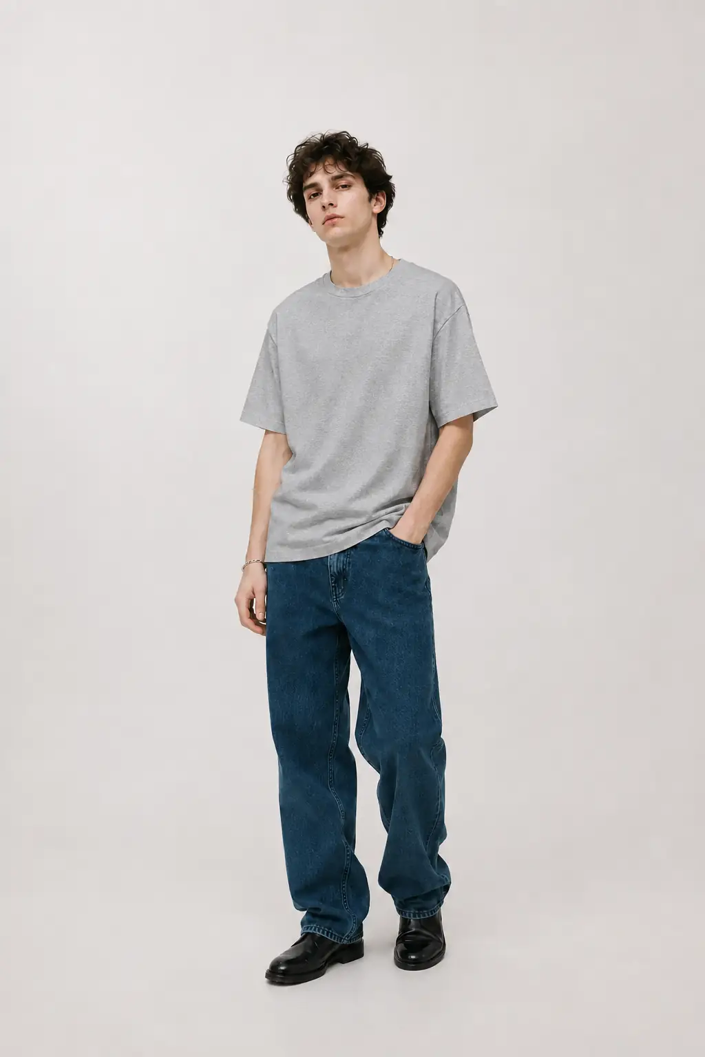 Heavyweight Box Crew1 heather gray
