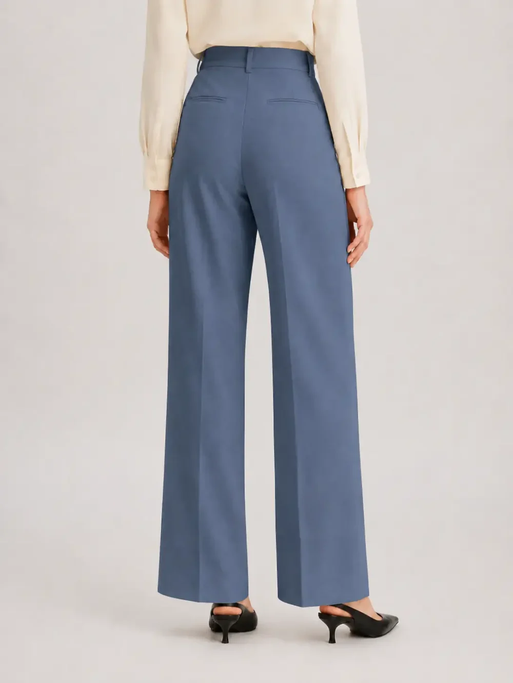 Paloma Draped Trousers slate blue 3