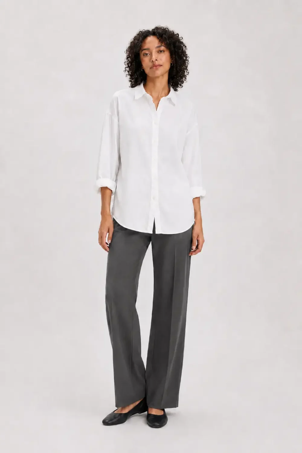 Relaxed Triacetate Trousers chacoal