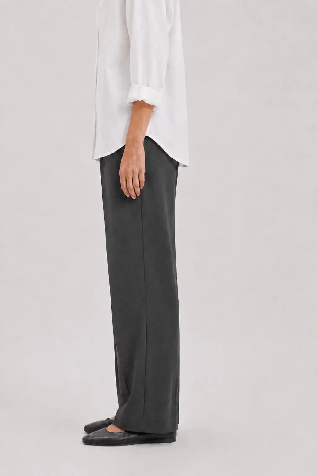 Relaxed Triacetate Trousers chacoal (2)