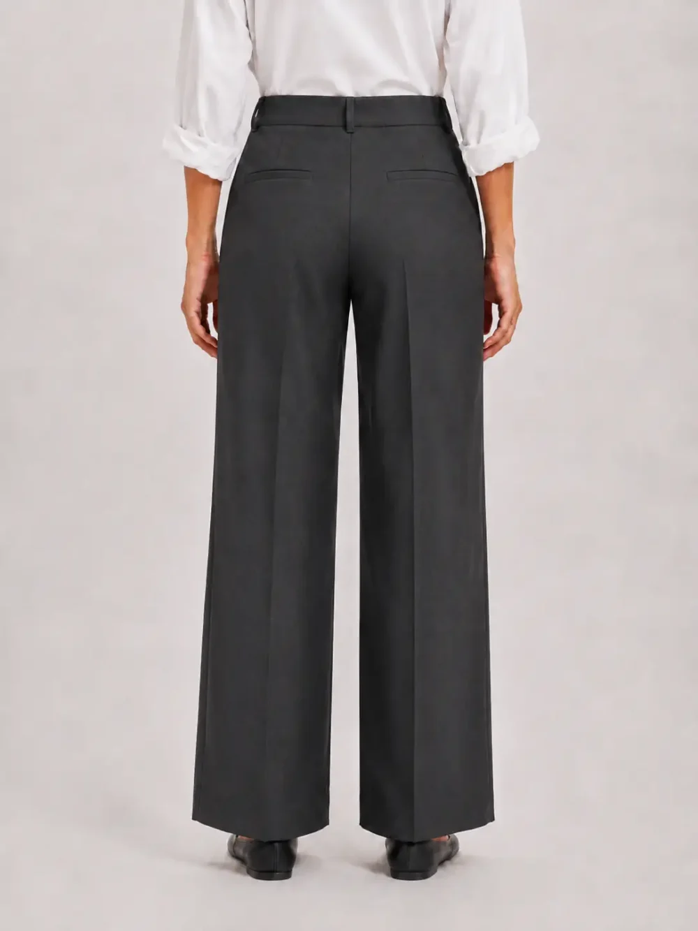 Relaxed Triacetate Trousers chacoal (3)