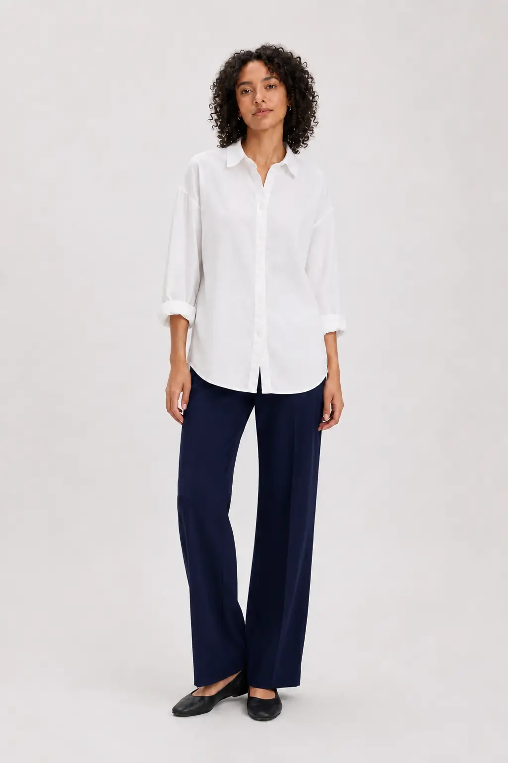 Relaxed Triacetate Trousers deep navy